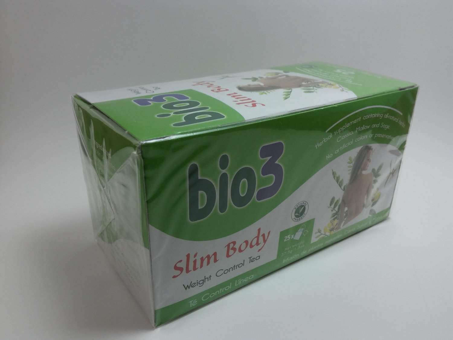 Bio3 Weight Control Tea, Slim Body , Slimming Tea , 3 Pack , 75 bags