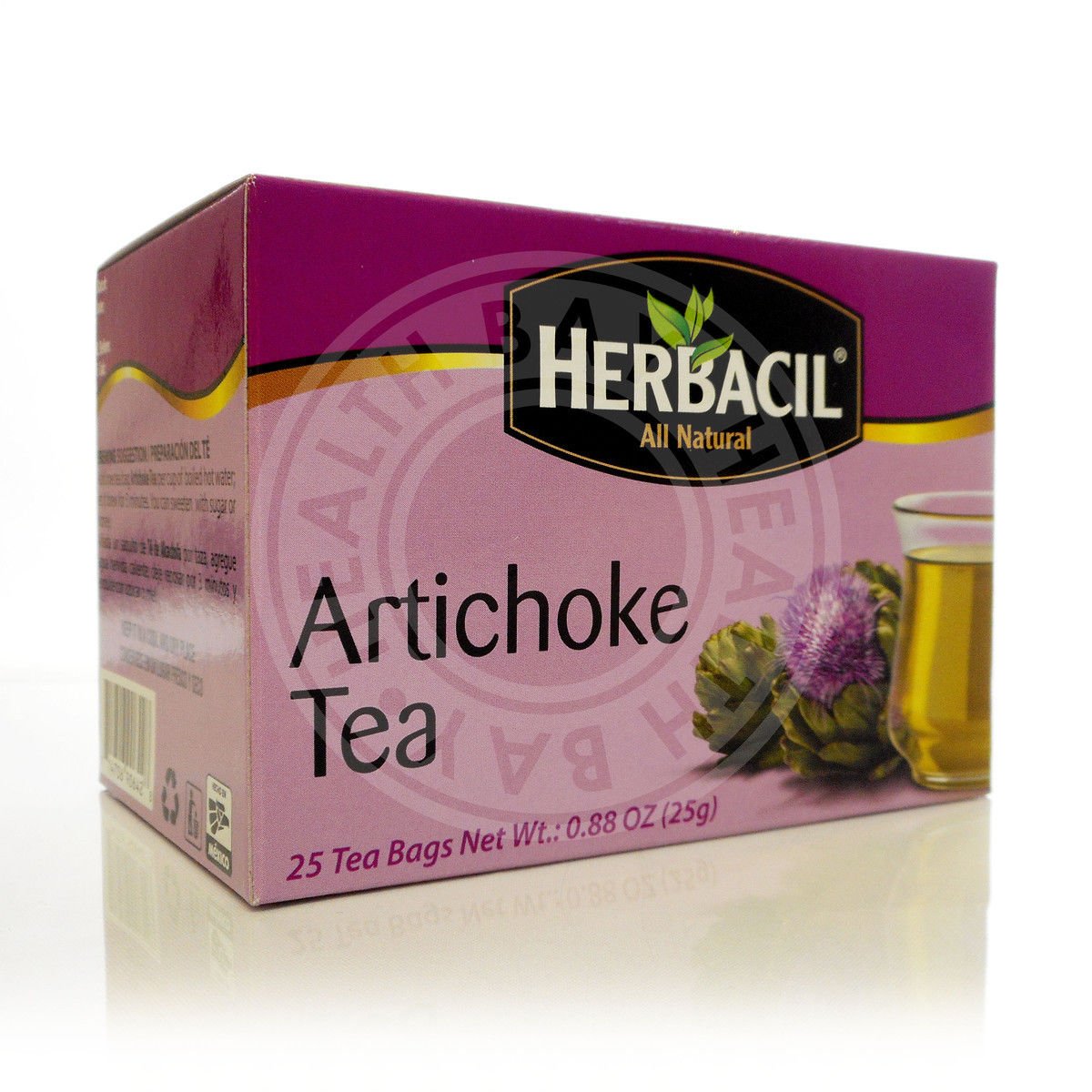 HERBACIL All Natural Artichoke Leaves Tea Te Hojas Alcachofa 25 Bags