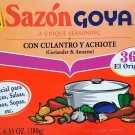 Sazon Goya Jumbo Pak con culantro y achiote 1 Box (36 Packets) NET WT. 6.33 oz