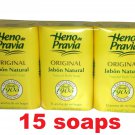 Heno de Pravia Natural Bath Soap, New in Box , 15 Soaps (3 soaps each pack)
