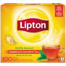 Lipton 100% Natural Tea Black Tea Bags, 100 Tea Bags