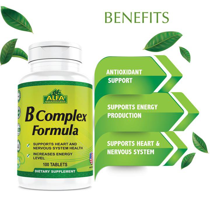 Alfa Vitamins B-Complex Formula - 100 Tablets