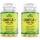 Alfa Vitamins ,Omega 3 Fish Oil 1000 mg - 200 softgels ( 2 bottles, 400 softgel)