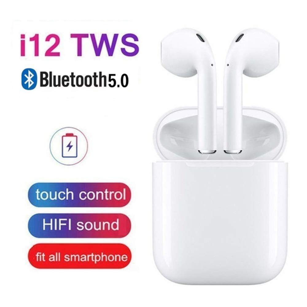 i12 TWS Bluetooth 5.0 Earphones Wireless Headphones Earbuds For iPhone