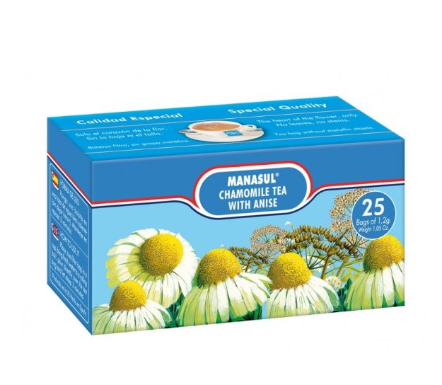 MANASUL Chamomile With Anise Tea , 25 Tea Bags