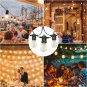 48FT LED Outdoor String Lights with 17*2W Vintage Edison Shatterproof Bulbs(2 Spare)