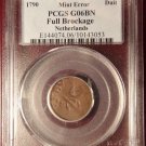 1790 Netherlands Duit Mint Error Full Brockage PCGS Certified!