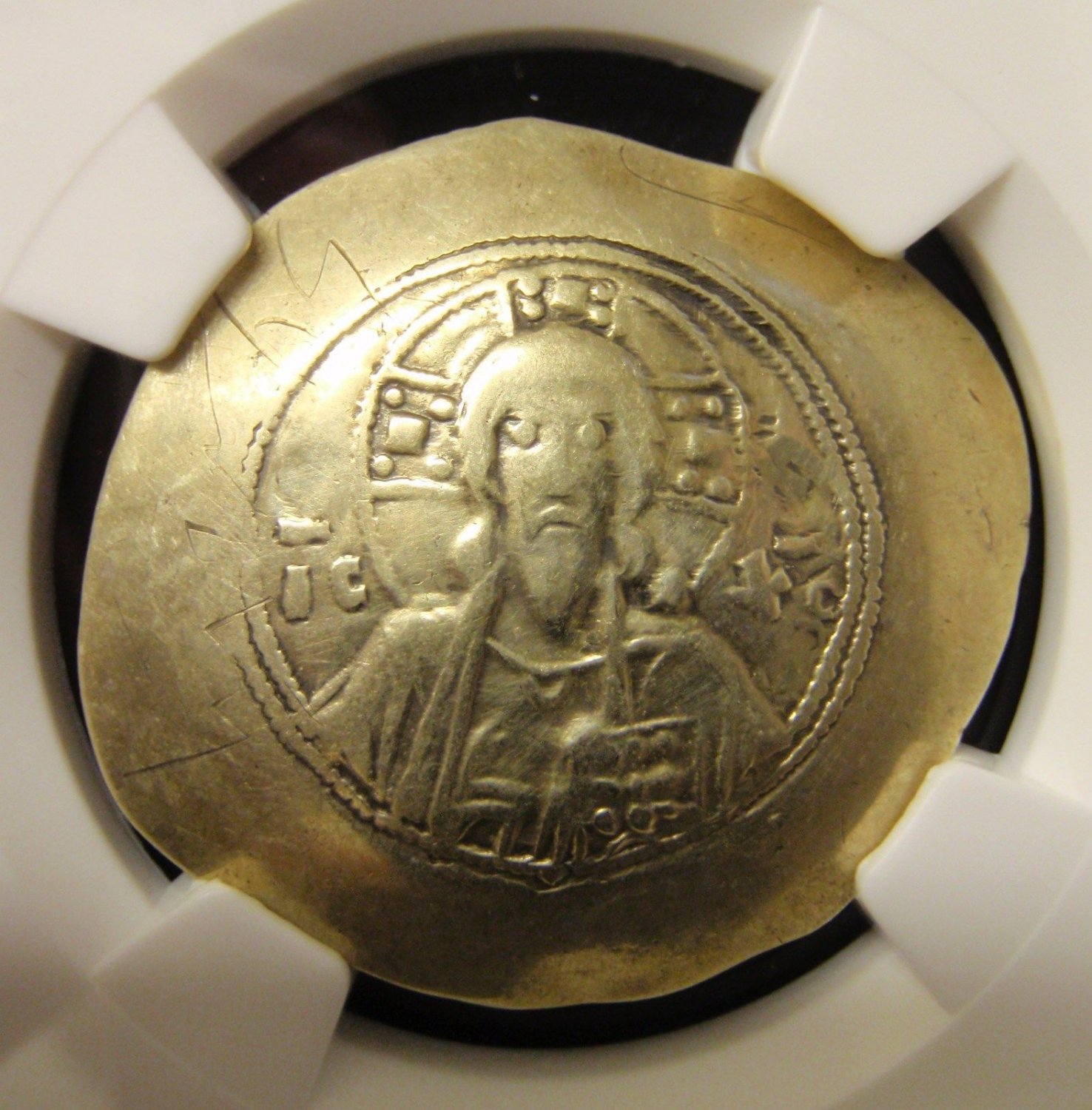 1071-1078 Byzantine Empire Gold Electrum Histamenon Nomisma Michael VII NGC VF!