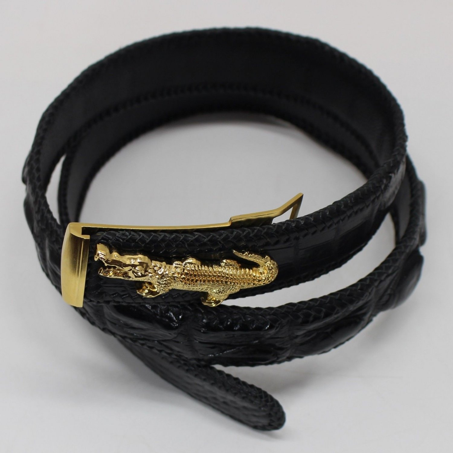 Men's Belt Genuine Crocodile Alligator Skin Leather Belt Handmade, W4.0 ...