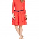 LRL RALPH LAUREN JEANS CO BISTRO RED TIERED DRESS BOATNECK $98 ~CHOOSE SIZE~