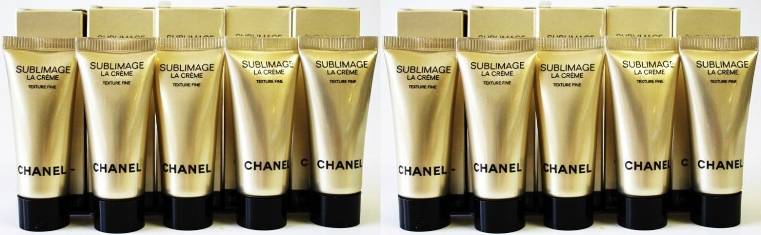 CHANEL SUBLIMAGE LA CREME TEXTURE FINE 0.17OZ X 10 = 1.7OZ TOTAL FULL SIZE $400