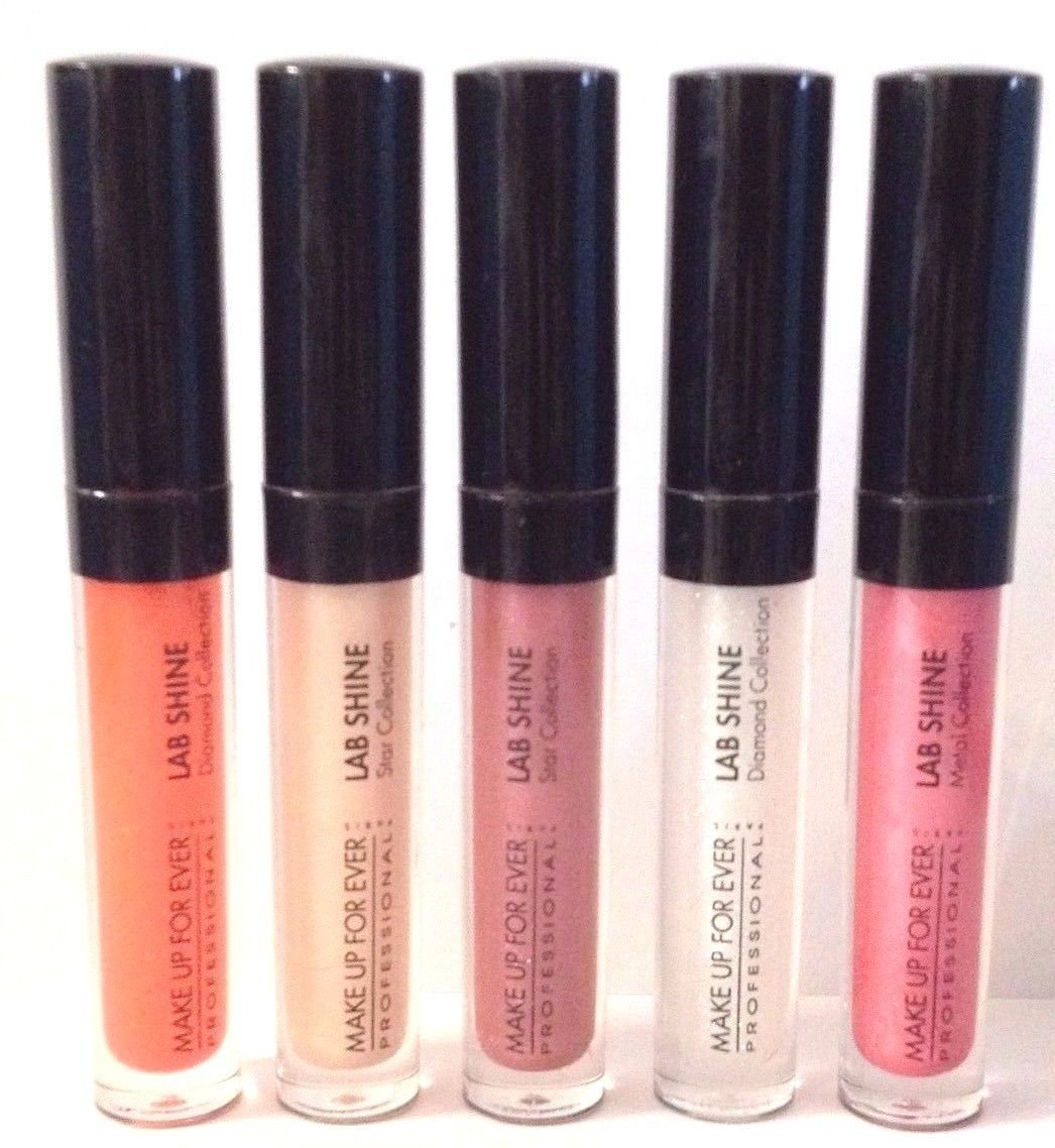 5 PCS MAKE UP FOR EVER LAB SHINE LIP GLOSS STAR DIAMOND METAL S0 S18 M14 D22 D0
