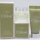 L'EAU DE CHLOE 2 PC TRAVEL MINI SE: PERFUMED HAND CREAM 0.34OZ + PERFUME 0.17OZ