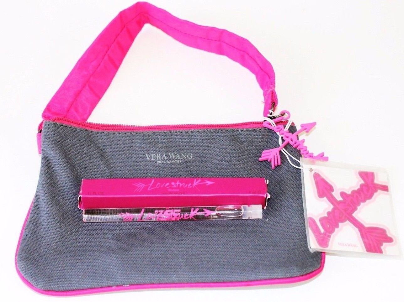 Vera Wang LOVESTRUCK 3 PCS Set 2 Mini Perfume 0.13OZ + Bag Brand New