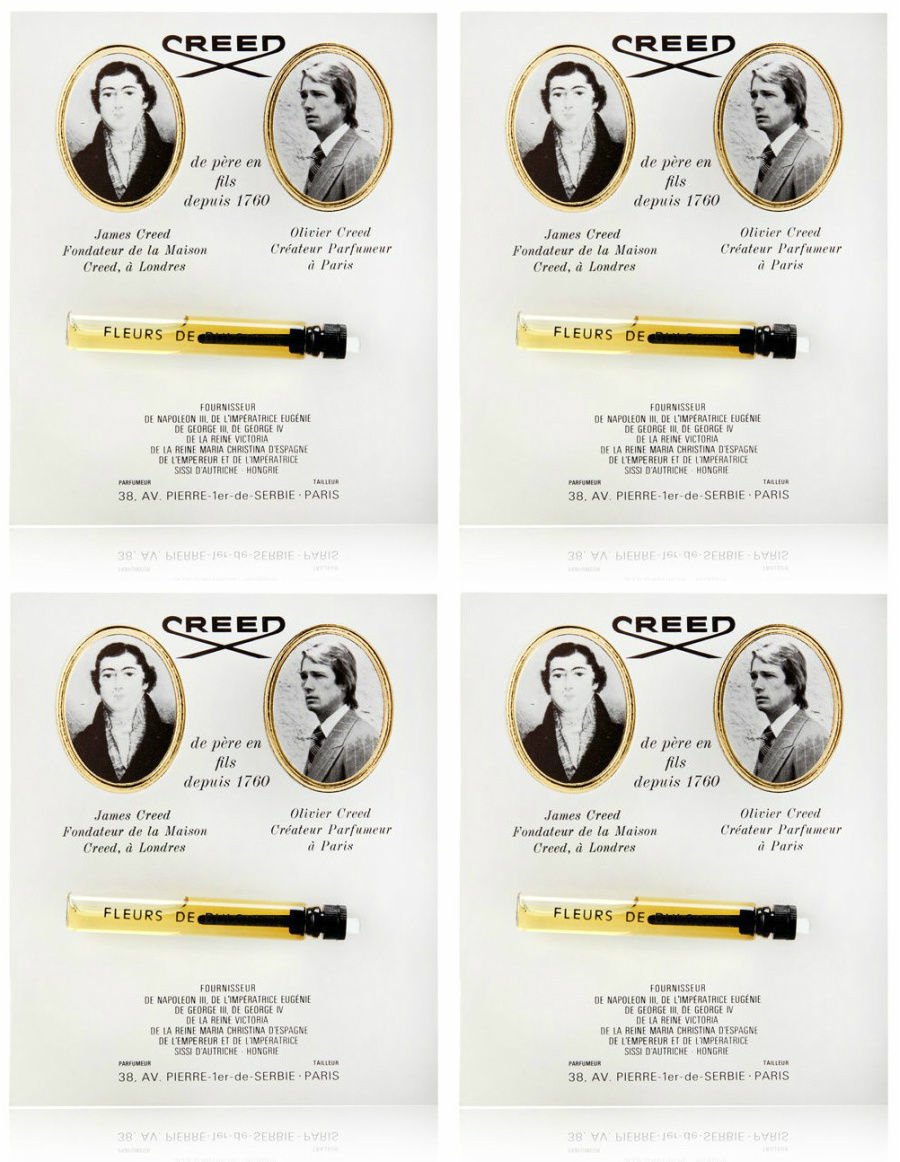 CREED FLEURS DE BULGARIE .08OZ 2.5ML X 4 = 0.32OZ 10ML SAMPLE VIAL MINI LOT SET