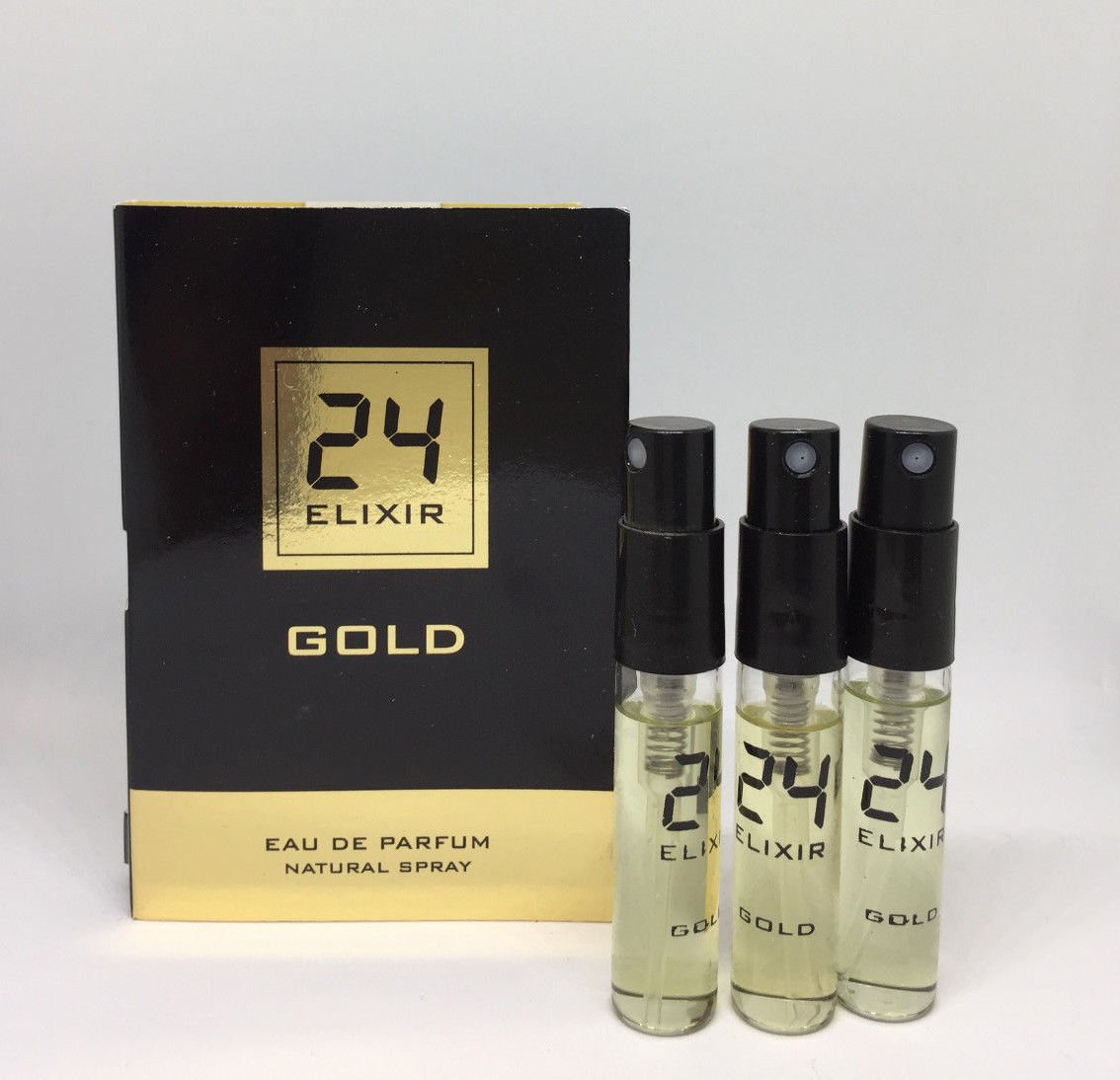 SCENTSTORY 24 ELIXIR GOLD EDP NATURAL SPRAY 0.1OZ X 3 = 0.3OZ 9ML MINI VIAL LOT