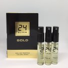 SCENTSTORY 24 ELIXIR GOLD EDP NATURAL SPRAY 0.1OZ X 3 = 0.3OZ 9ML MINI VIAL LOT