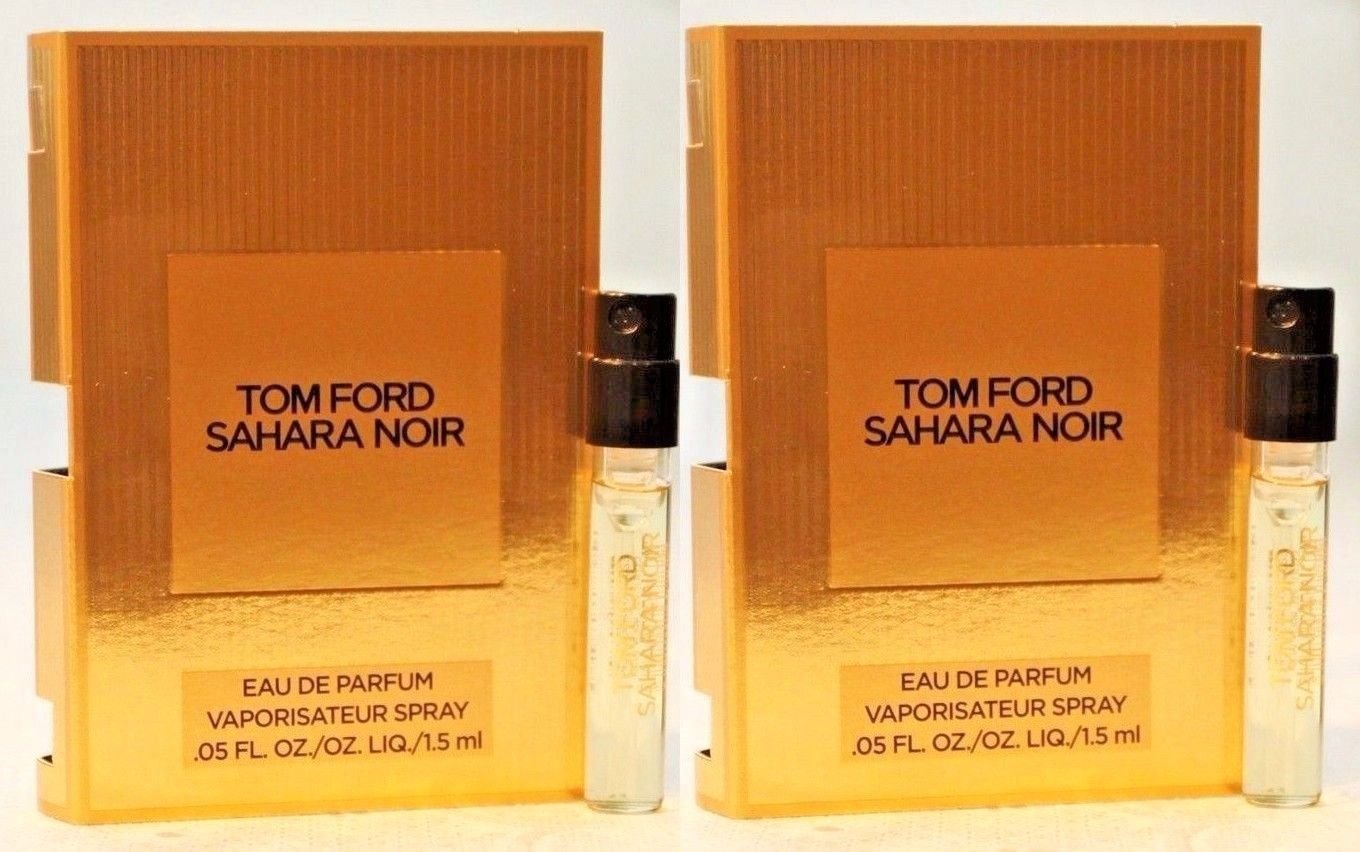 TOM FORD SAHARA NOIR EAU DE PARFUM SPRAY VIALS .05oz x 2 = 3 ML 0.10OZ RARE