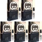 GUCCI GUILTY POUR HOMME FOR MEN EDT .06OZ 2ML x 5 = 0.3OZ 10ML SAMPLE VIAL LOT