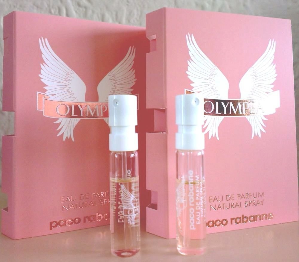 PACO RABANNE OLYMPEA OLYMPIA .05OZ 1.5ML X 2 = 0.1OZ 3ML MINI SPRAY SAMPLE VIALS