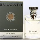 BVLGARI BULGARI POUR HOMME EDT 0.17OZ - 5 ML MINI SPLASH POCKET TRAVEL SIZE NIB