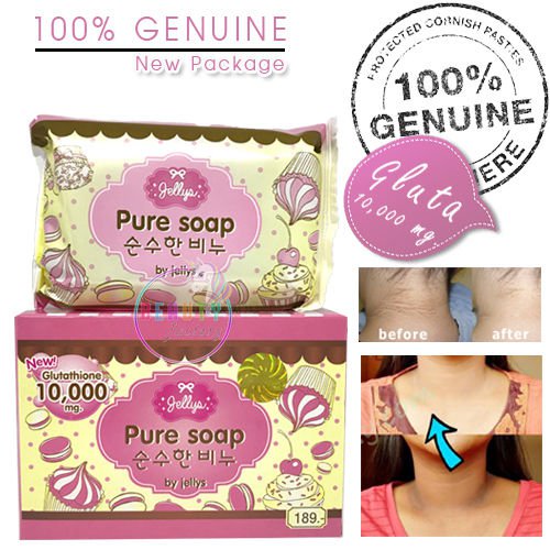 100ORIGINAL NEW PACK PURE JELLY SOAP GLUTA10000 WHITENING SKIN/ANTI
