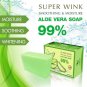 SUPER WINK BAR SOAP SMOOTHING&MOISTURE ALOE VERA EXTRACT 99% NATURAL+FREE SHIP