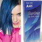 Berina Hair Professional Permanent Hair Dye Color Cream A41 Blue Color