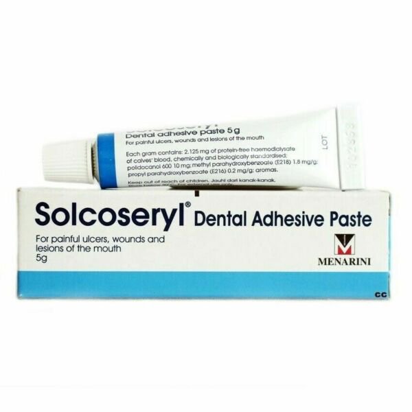 SOLCOSERYL DENTAL ADHESIVE PASTE 5G. FOR PIANFUL ULCERS 1 pcs