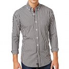 Club Room Mens Gingham Button Up Shirt deepblack 2XL