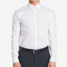 Calvin Klein Men's Slim Fit Non-Iron Herringbone Point Collar Dress Shirt