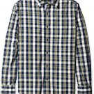 Nautica Men's Slim Fit Cord Plaid Shirt, Marine Blue, XL