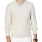 Nautica Men's Textured V-Neck Sweater, Oatmeal Heather XL