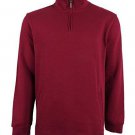 Club Room Mens Cotton 1/4 Zip Pullover Sweater Red L