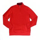 Club Room Mens Small 1/2 Zip Solid Mock Neck Sweater Red S