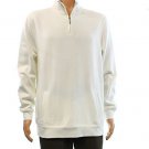 Club Room Mens Medium Mock-Neck 1/2 Zip Sweater White Ivory M