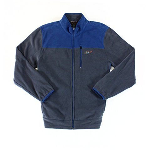 Greg Norman Mens Soft-Touch Full-Zip Fleece Jacket Gray XL