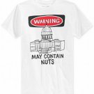 Goodie Two Sleeves Mens Graphic Warning Casual Shirt White M