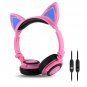 Dragon Touch Cat Ear Headphones Foldable Over-Ear Gaming Headsets Wired Earphone
