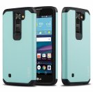 LG Phoenix 2 Case LG Escape K8 JD Dual Layer Heavy Duty Hybrid Shock Proof Mint