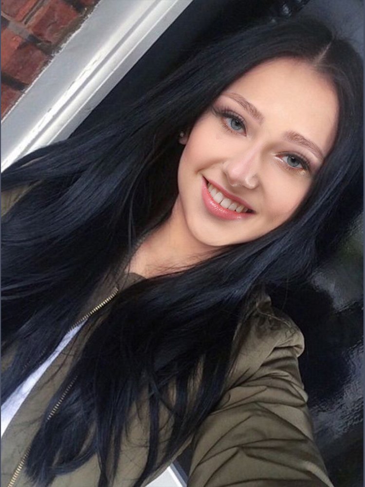Middle Bang Straight Black Long Synthetic Wigs For Women