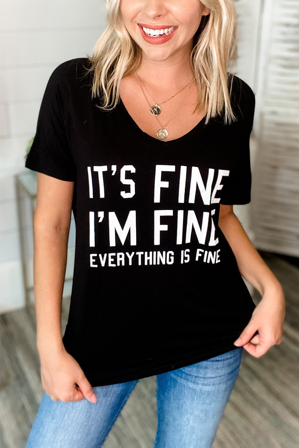 black fine tshirt