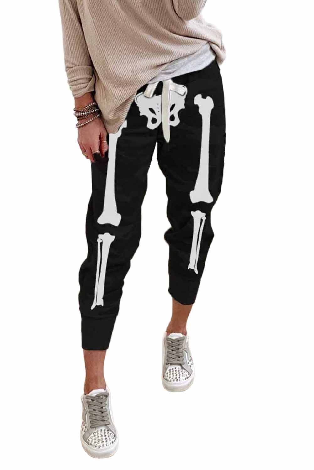 skull print joggers