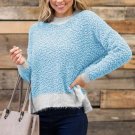Sky Blue Popcorn Sweater