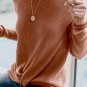 Brown Knot Your Girlfriend Thermal Knit Top