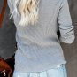 Gray Knot Your Girlfriend Thermal Knit Top