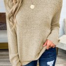Apricot Long Sleeve Drop Shoulder Knitted Sweater