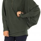 Green Batwing Sleeve Relaxing Fit Top