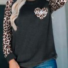 Leopard Mom Heart Raglan Sweatshirt
