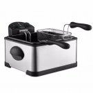 New Gourmia 4.2-Qt. Tri-Basket Stainless Steel Nonstick Electric Deep Fryer